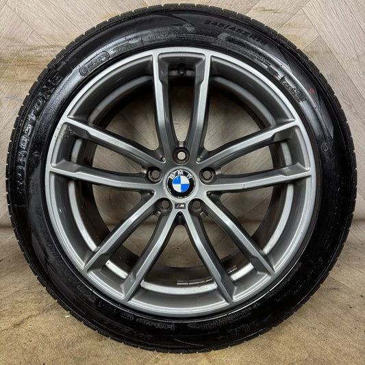 1X 18'' GENUINE BMW 5 SERIES GREY 662 M G30 G31 SPORT ALLOY WHEEL FRONT  5X112 FITMENT  8J ET30 PART: 8093405