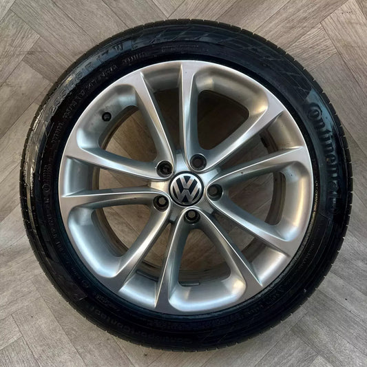 1X 17'' GENUINE VW PASSAT CC SCIROCCO SPARE SINGLE ALLOY WHEELS TYRES ALLOY  5X112 FITMENT  8J ET41 PART: 3C8601025K
